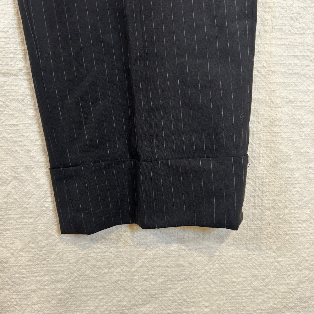 Womens Banana Republic Martin Fit Pants Black Pinstripe Cuffed Dress‎ Size 6 - Picture 4 of 14